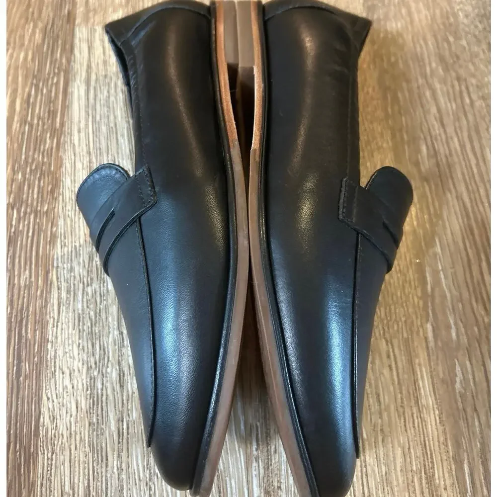 ABEO Strada Loafer Black Leather Comfort Arch Support Orthotic Size 7 Classic